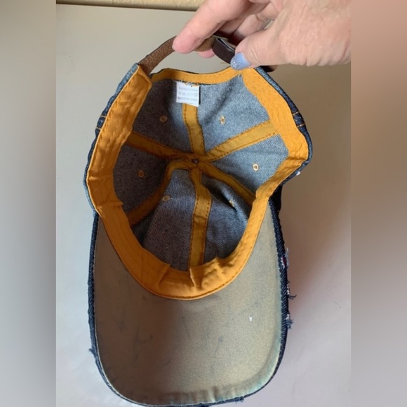 Route 66 Denim & Rhinestones Baseball Cap - Picture 6 of 7